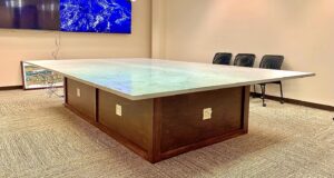 Birch Conference Table Base with Granite Top