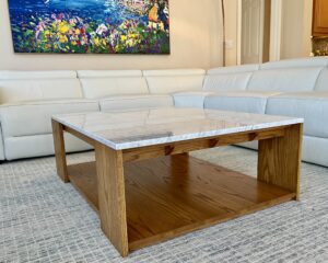 maple and marble coffee table