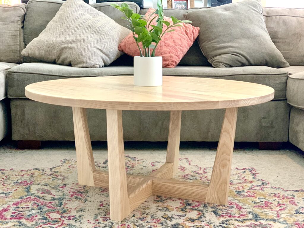 Mid-Century Round Coffee Table - Natural Ash