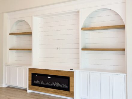 Custom Living Room Wall Unit with Fireplace