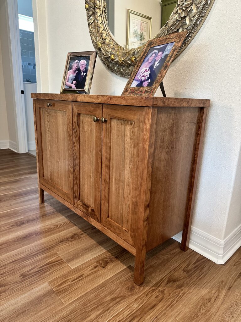 Custom Laundry Cabinet with hamper pullout