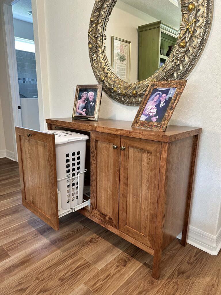 Custom Hamper Cabinet