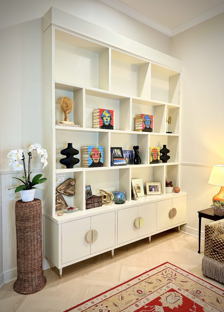 Mid Century Cabinet with Doors and Cubbies